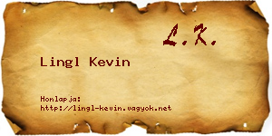 Lingl Kevin névjegykártya